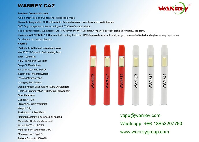 Postless Disposable Vape Pen Post Free