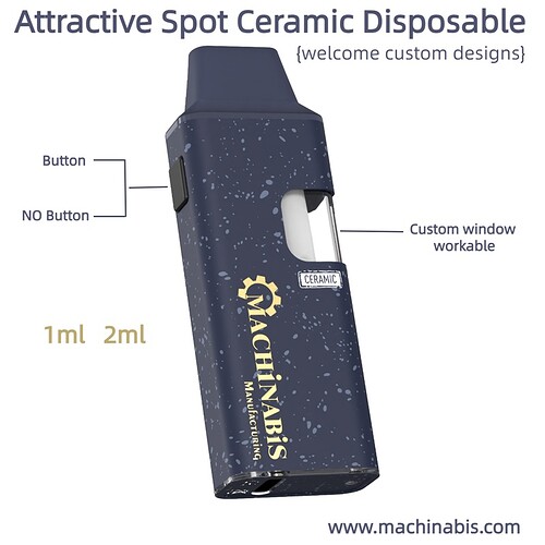 S02 1ml 2ml Ceramic Disposable CBD vape hardware