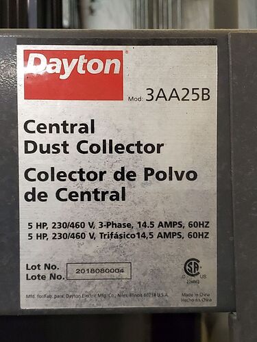 Dust Collector Tag