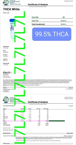 99.5% THCA COA  HEMP THC LEGAL HEMP