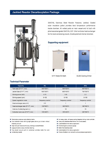 Jacket Reactor Decarboxylation Package 不锈钢夹层结晶釜