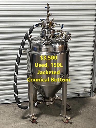 Used, 150L connical bottom