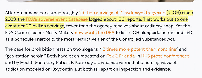 7OH adverse events reports FDA