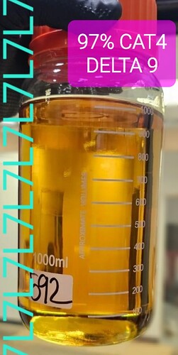 7L 98% DELTA9 DISTILLATE D9 OIL CAT4 CAT3 USA EU