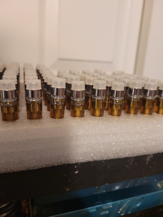 Getting rid of bubbles in live rosin carts Pre/PostProcessing