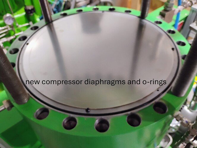 new compressor diaphragms and o-rings