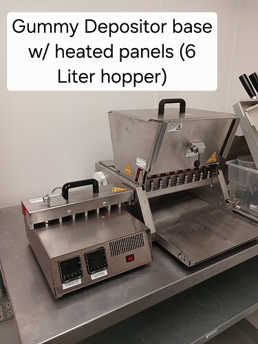 Truffly made depositor base with heated panels and 6 Liter Hopper