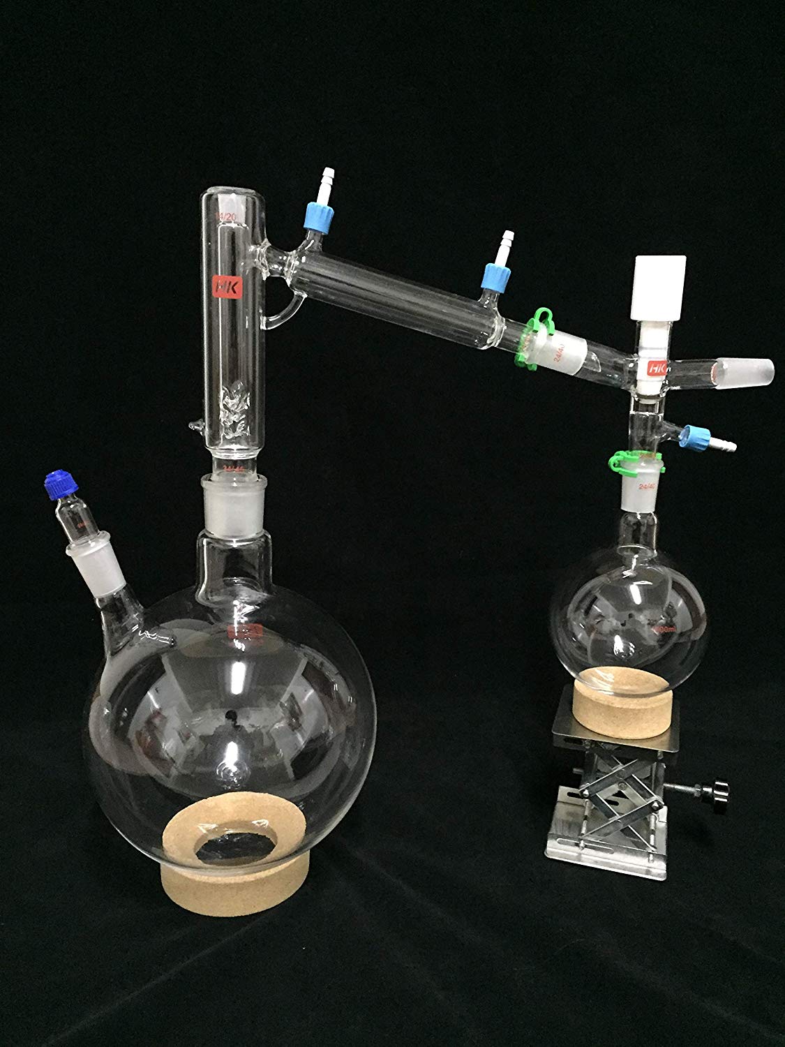 5L 75 Degree Short Path Distillation Head with Anti-Reflux Capture Plate,45/50 and 24/40 Joint