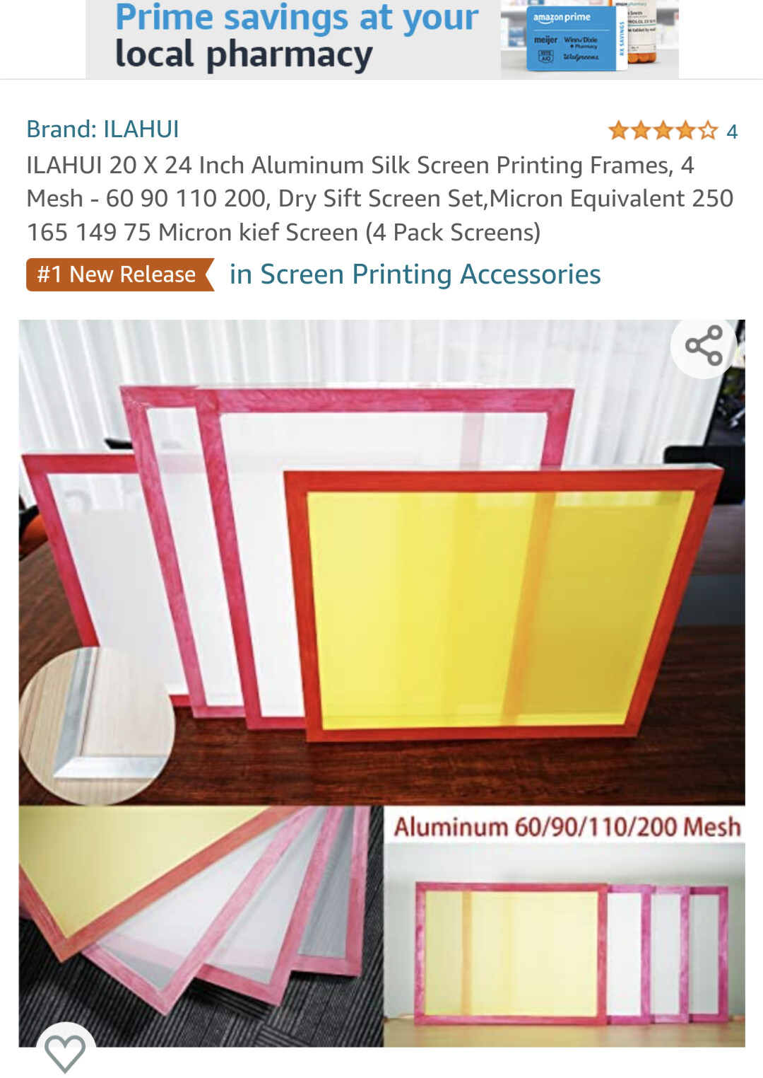 Dry Sift Hash Screens 60 90 110 200 mesh / 250 165 149 75 micron