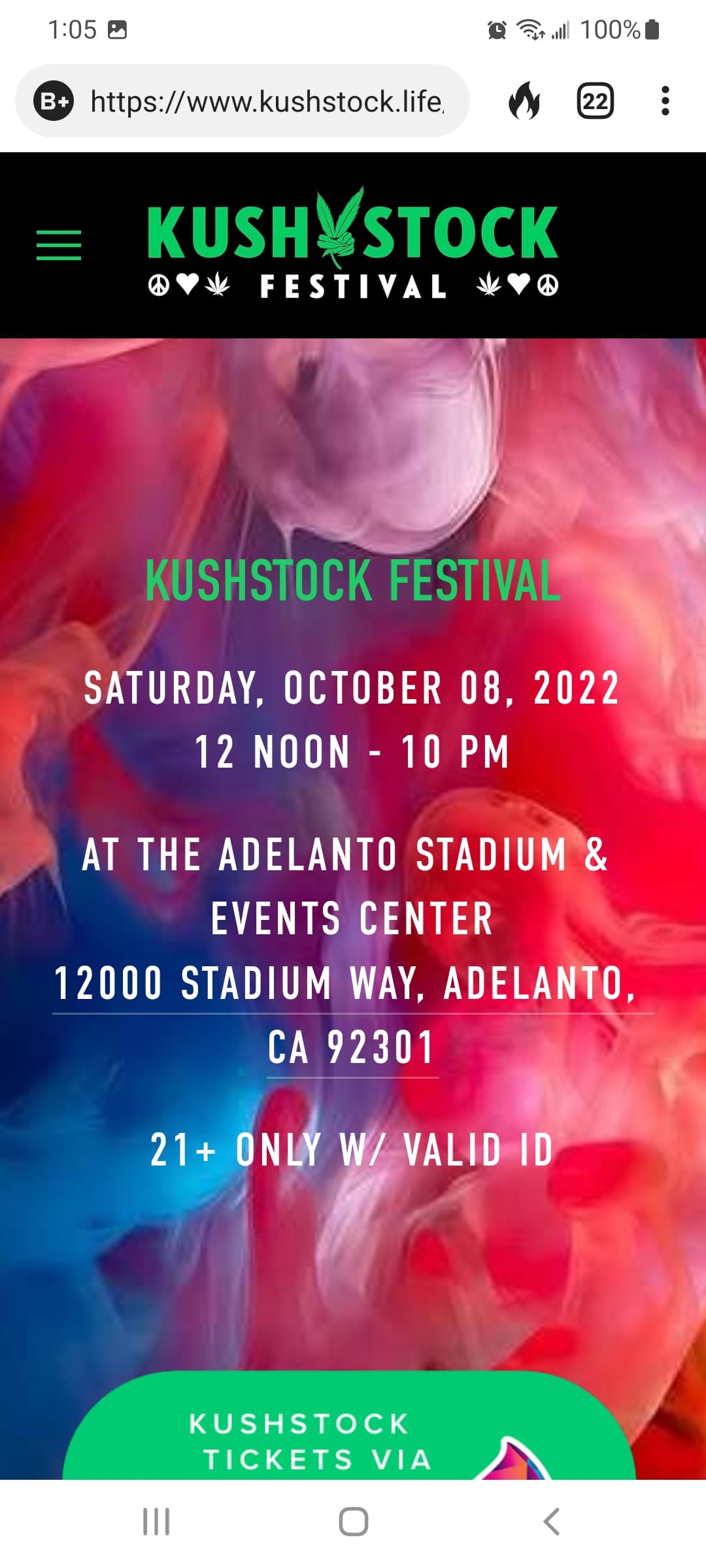 Kush stock 2022 Events Future4200